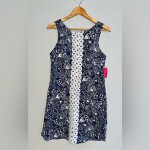 Lilly Pulitzer Blue and White Sheath Dress sz 10 NWT!